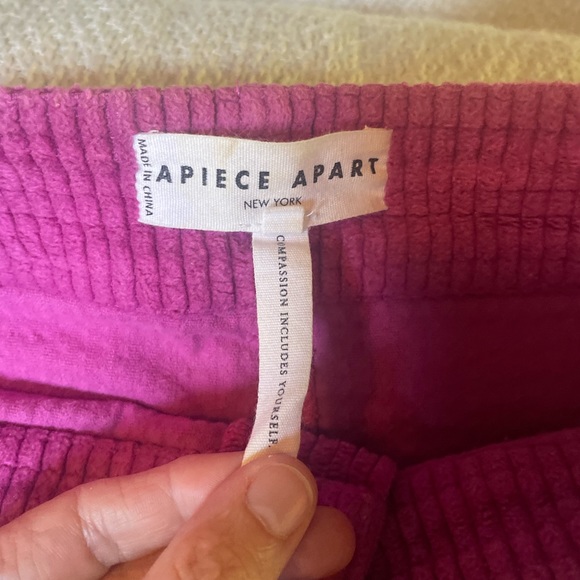 Apiece Apart fuchsia corduroy pants size 0 - Picture 6 of 6